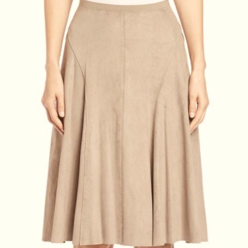 Ellie Tahari Taura faux suede skirt